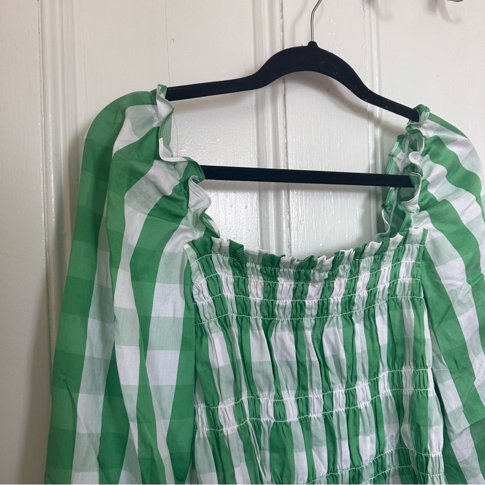 NWOT Who What Wear Gingham Blouse - Picture 4 of 8